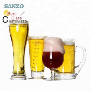 Sanzo-Werbungs-Bierglas mit Griff kundengebundenem geätztem Logo Beer Can Glass Pepsi Beer Glass