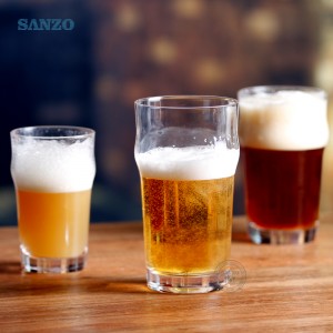 Sanzo Custom Logo Bierglas Tasse Becher Kristall Gläser handgemachte Bier Stein Tassen