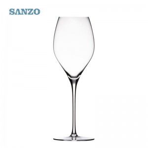 SANZO Black Colored Weinglas Set Handgemachte Bleifreie Kristall Slanted Mouth Glasses Tall Shaped Vase